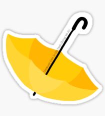 yellow umbrella Sticker