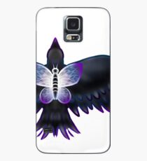 Krähe und ein Schmetterling Hülle & Klebefolie für Samsung Galaxy