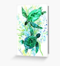 Tarjeta de felicitación Tortugas de mar