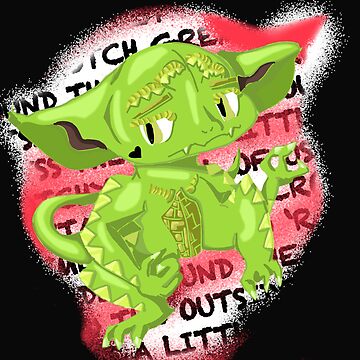 crotch gremlin (no lines) Throw Pillow for Sale by KajalFox