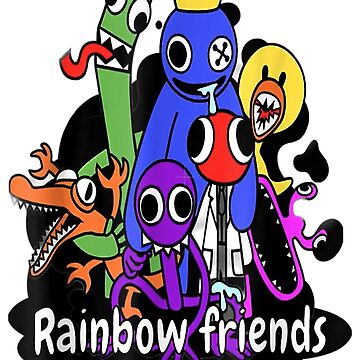My Best Rainbow Friend Blue  Sticker for Sale by azayladeiro