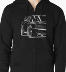 Toyota supra best design Zipped Hoodie