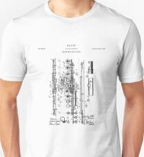 Flöte Patent Zeichnung Blueprint Slim Fit T-Shirt