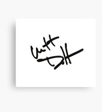 Matthew Daddario signature Canvas Print
