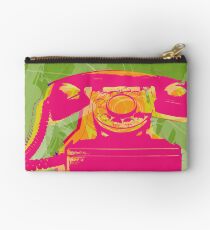 Rotary phone Pop Art print. Studio Pouch