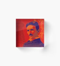 Nikola Tesla by popartworks Acrylic Block