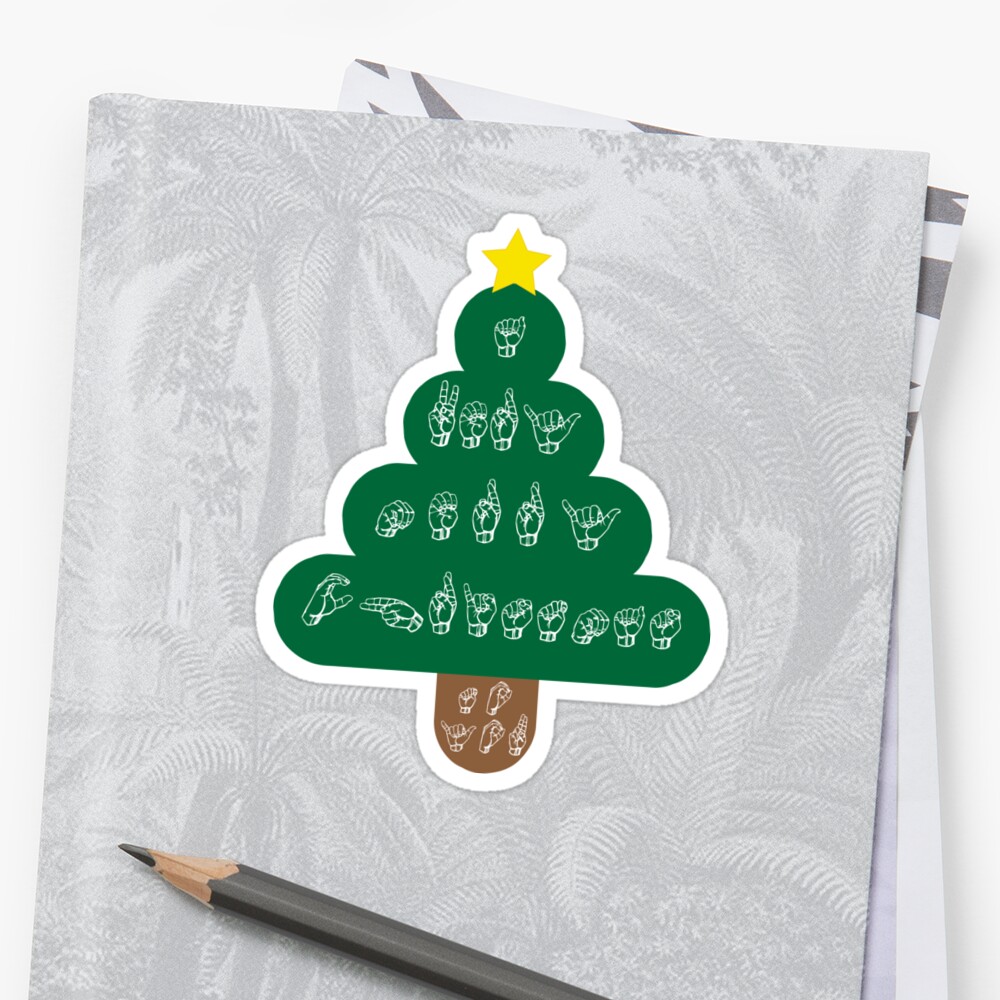 &quot;ASL - A Very Merry Christmas To You - Sign Language&quot; Sticker by