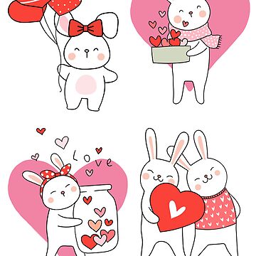 bunny, bunny stickers, bunny notebook, cute bunny stickers, love stickers,  friendship stickers, kawaii stickers, heart stickers, love stickers, kids  stickers Sticker for Sale by quotefactory