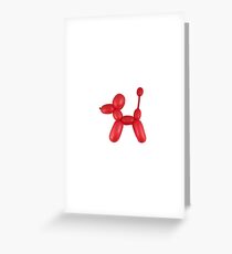 Red Balloon Dog Greeting Card