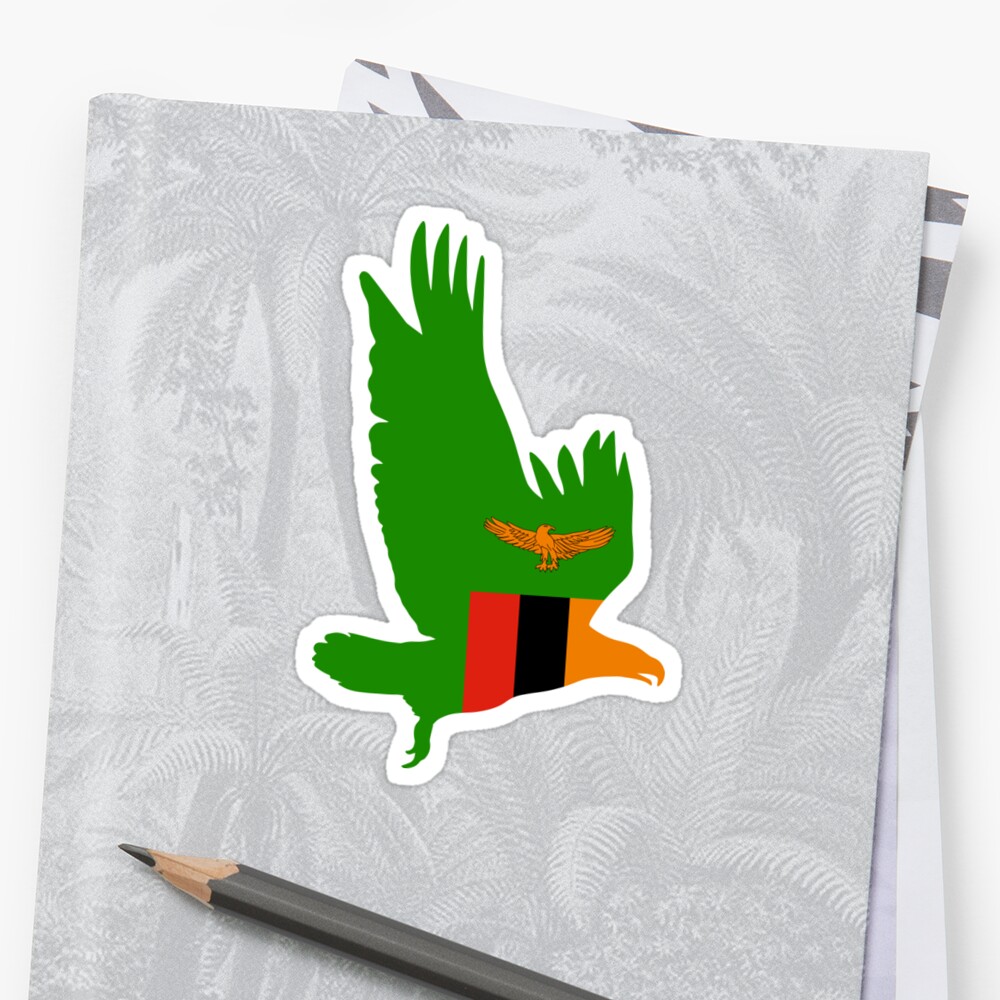 "Flag Eagle of Zambia" Stickers by fourretout | Redbubble
