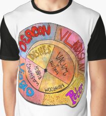 Camiseta gráfica Lo que hacemos en las sombras Rueda de tareas