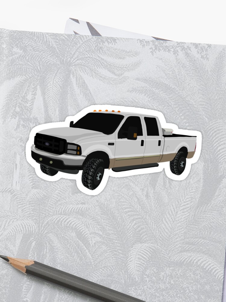 White Ford Truck Sticker