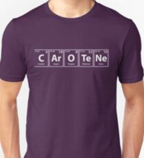 Carotene (C-Ar-O-Te-Ne) Periodic Elements Spelling Unisex T-Shirt