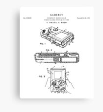 Gameboy Patent Drawing Blueprint Canvas Print