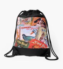 Vintage Children's Books Drawstring Bag