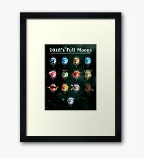 2018's Full Moons Framed Print