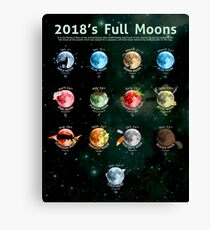 2018's Full Moons Canvas Print