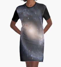 NGC 1300, Barred spiral galaxy in the constellation Eridanus Graphic T-Shirt Dress