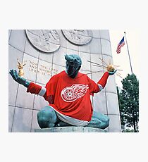 The Spirit of Detroit - Go Wings! Photographic Print