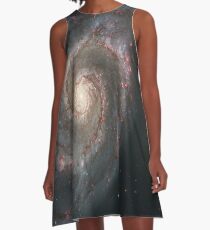 M51 Galaxy - Whirlpool Galaxy A-Line Dress
