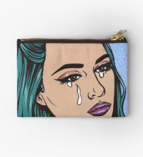 Teal Tears - Crying Comic Pop Art Girl Studio Pouch