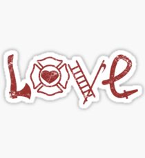 Love Firefighter Sticker