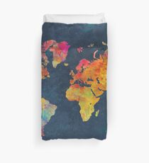 World Map Duvet Covers Redbubble