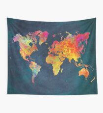 World Map Wall Tapestry
