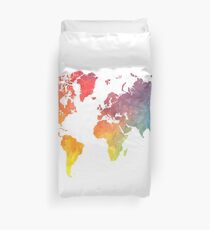 Map of the world colored Duvet Cover