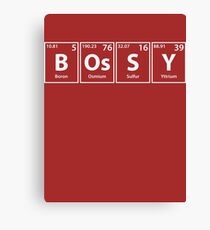 Bossy (B-Os-S-Y) Periodic Elements Spelling Canvas Print