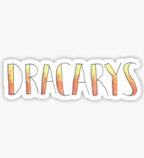 Dracarys Fire Font Quote Sticker