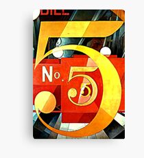 Demuth - I Saw the Figure Five in Gold Canvas Print