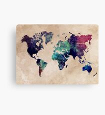 World Map cold World Canvas Print