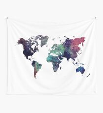 Map world art after Ice age Wall Tapestry