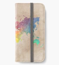 World Map maps iPhone Wallet/Case/Skin