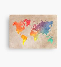 World Map maps Canvas Print