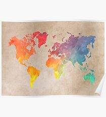 World Map maps Poster