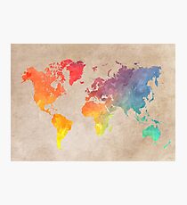 World Map maps Photographic Print