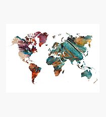 World Map triangle Photographic Print