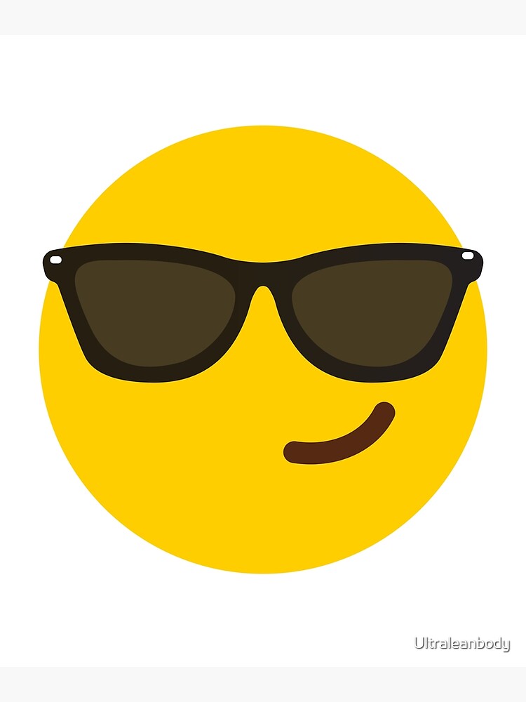 "Sunglasses Emoji" Photographic Print by Ultraleanbody Redbubble