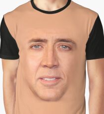 Nicholas Cage Pillow Face Graphic T-Shirt