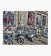 Mod scooters and 60s fashion Photographic Print
