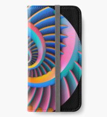 Gegensätzliches Spiralmuster in 3-D iPhone Flip-Case/Hülle/Klebefolie
