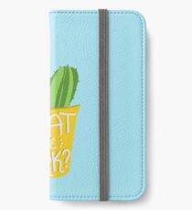 what the fork? cactus (The Good Place) iPhone Wallet/Case/Skin