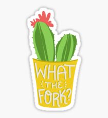 what the fork? cactus (The Good Place) Sticker