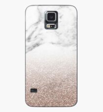 Funda/vinilo para Samsung Galaxy Brillo de oro rosa en mármol