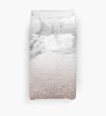 Funda nórdica Brillo de oro rosa en mármol