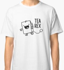 Tea Rex Tea Bag Funny Pun Cartoon Classic T-Shirt
