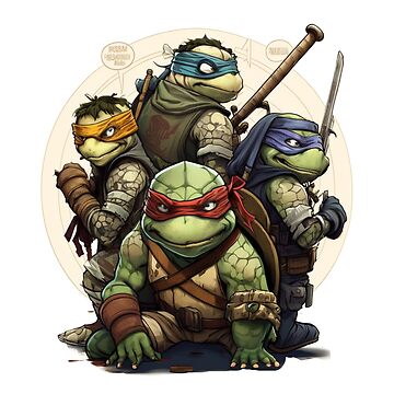 80s inspired teenage mutant ninja turtles Sticker for Sale by