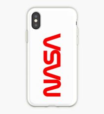 NASA Red Worm Logo iPhone Case